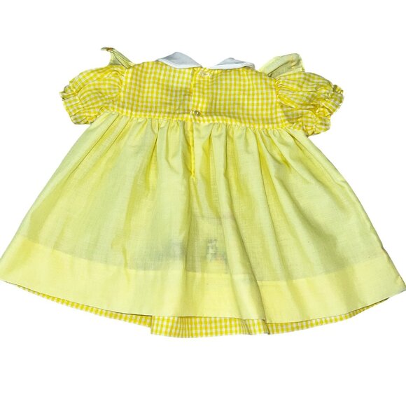 Vintage Choo-Choo Train Zoo Animals 6-9 Months Yellow Dress - Picture 6 of 8